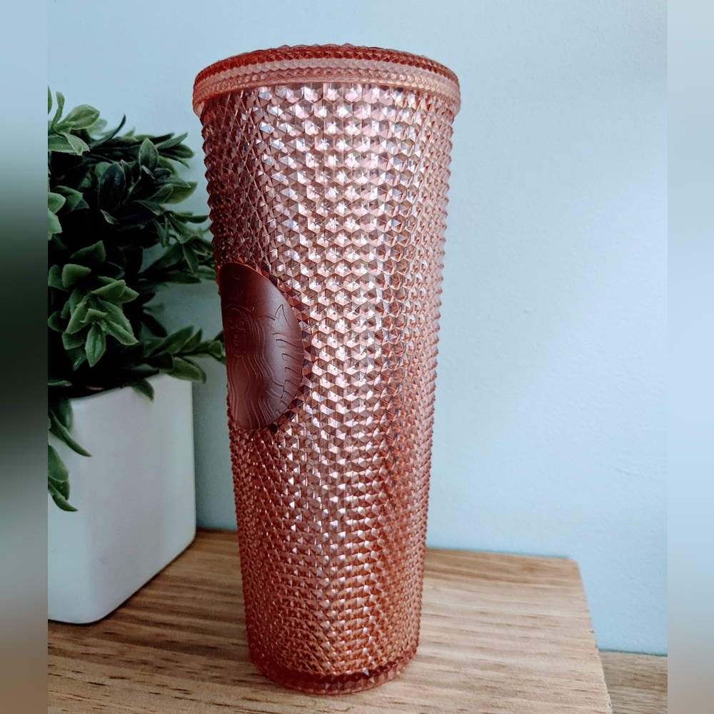 Starbucks Rose Gold Venti Tumbler Studded Spike Hologram‎ Cup 24oz - Picture 2 of 8